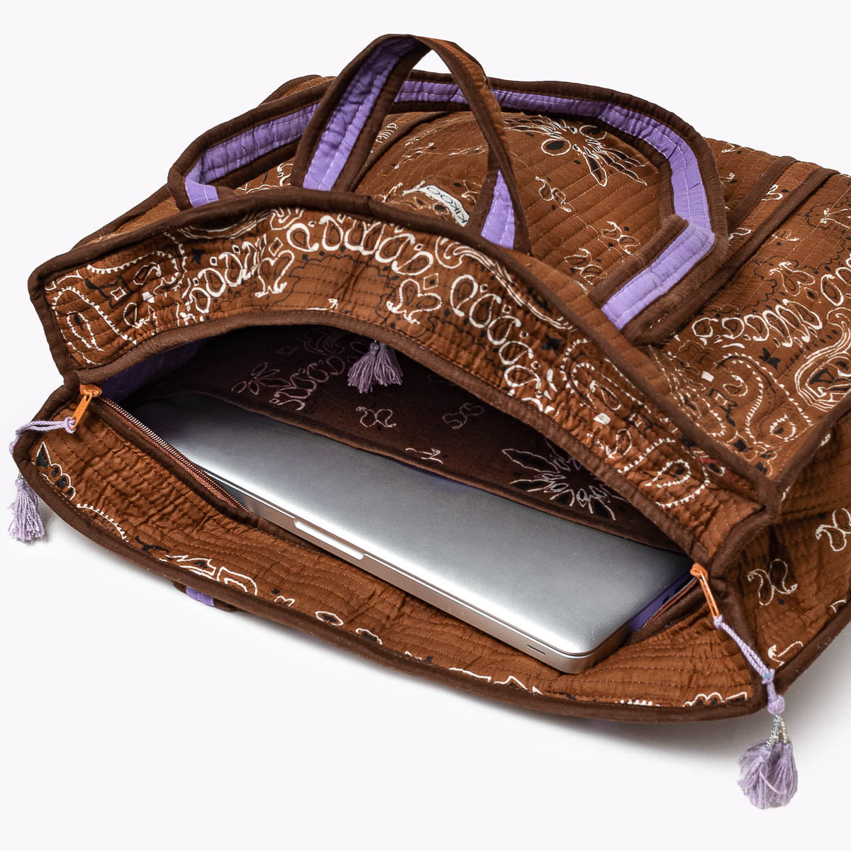 Reise Tote Bag  "Paisley Espresso"