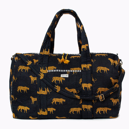 XXL Reisetasche "Black Leopard" - authentisches Handwerk