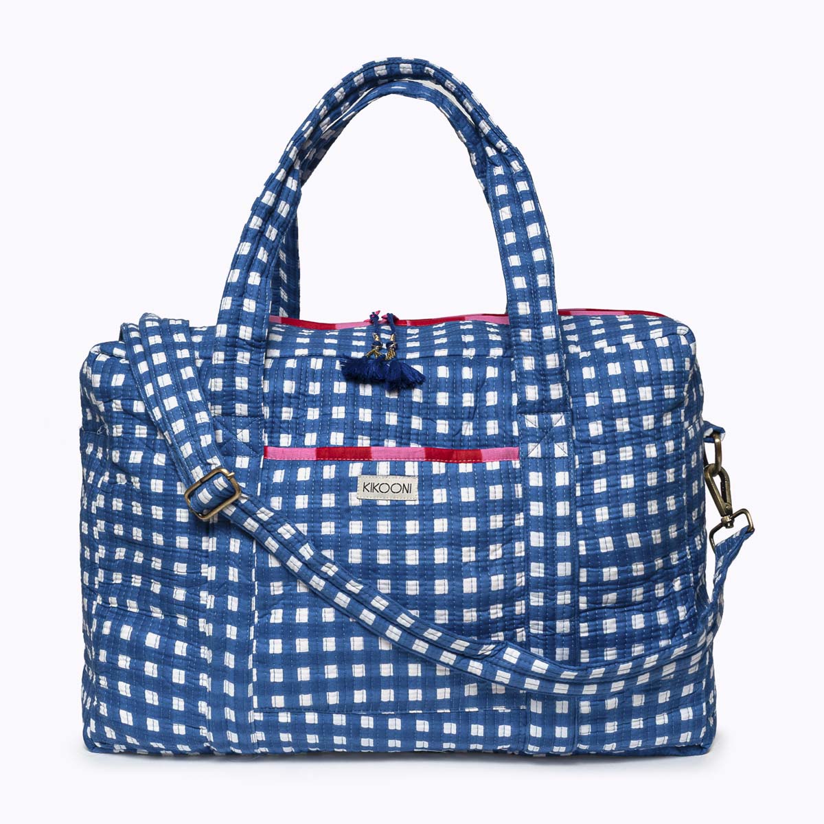 Große Reisetasche "Happy Checks" blue