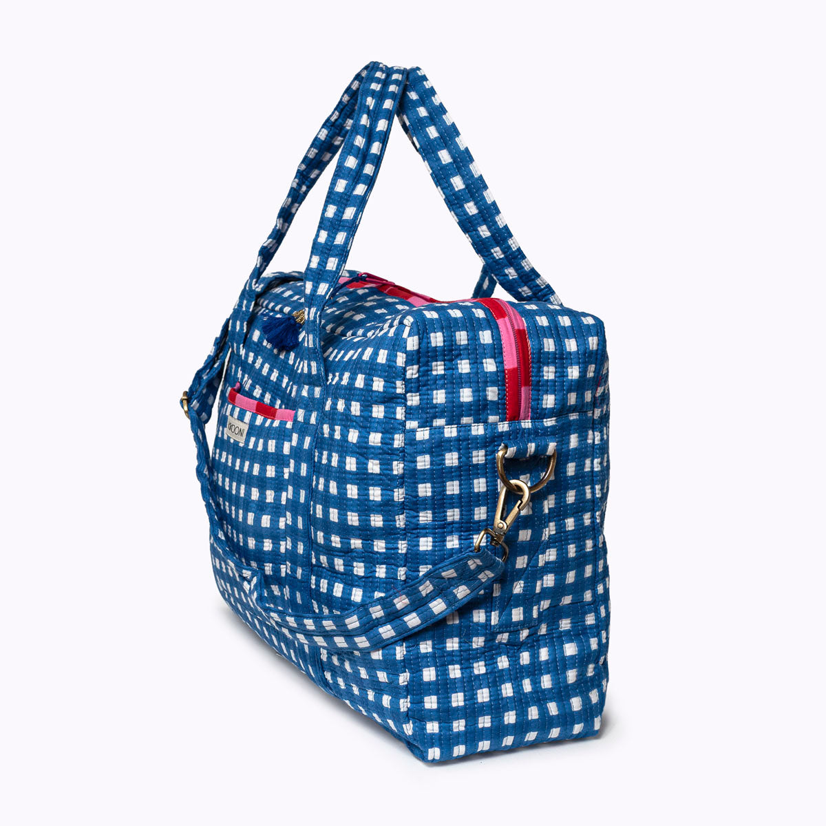 Große Reisetasche "Happy Checks" blue