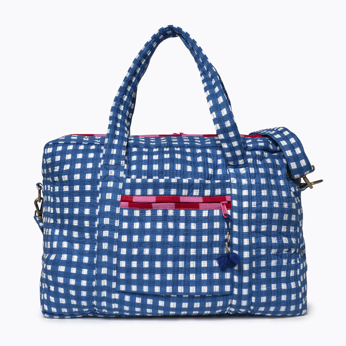 Große Reisetasche "Happy Checks" blue