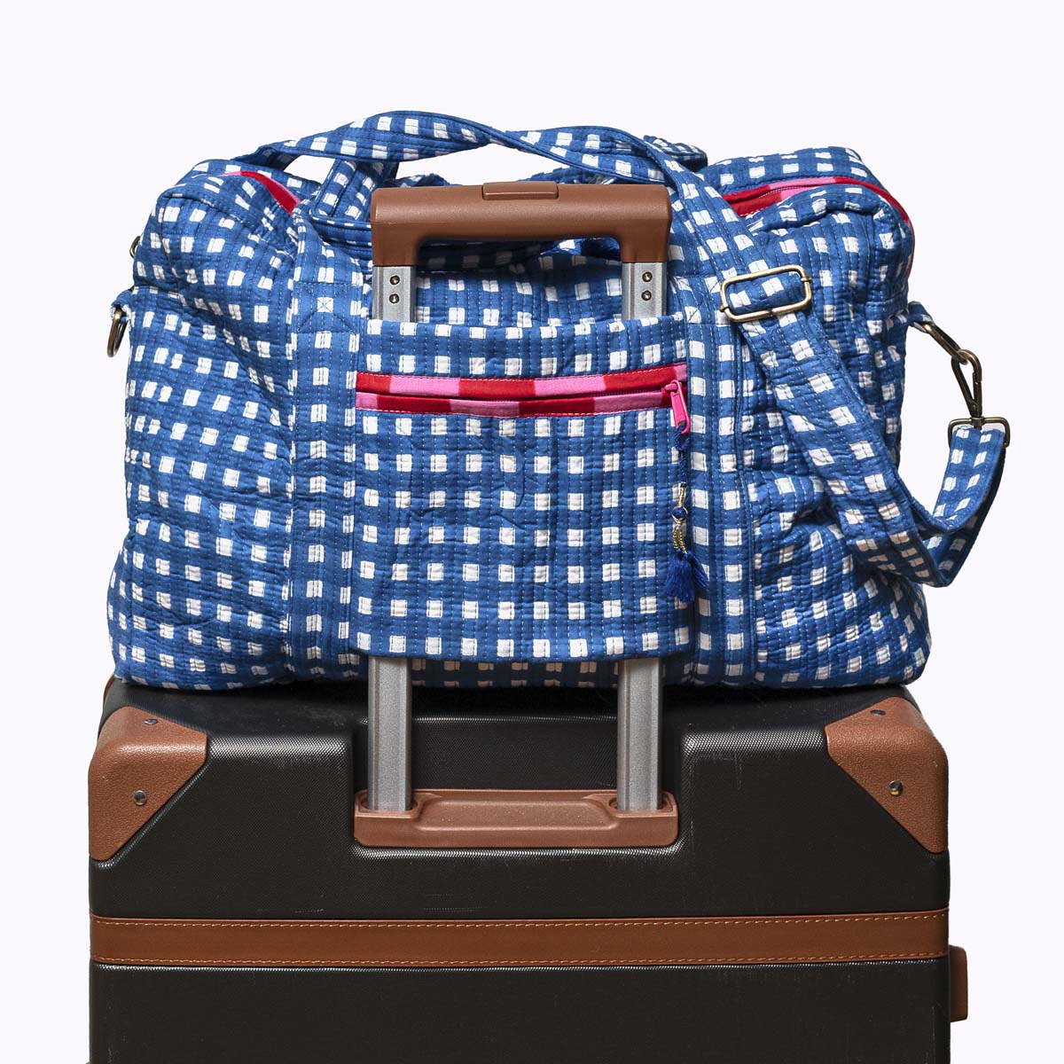 Große Reisetasche "Happy Checks" blue