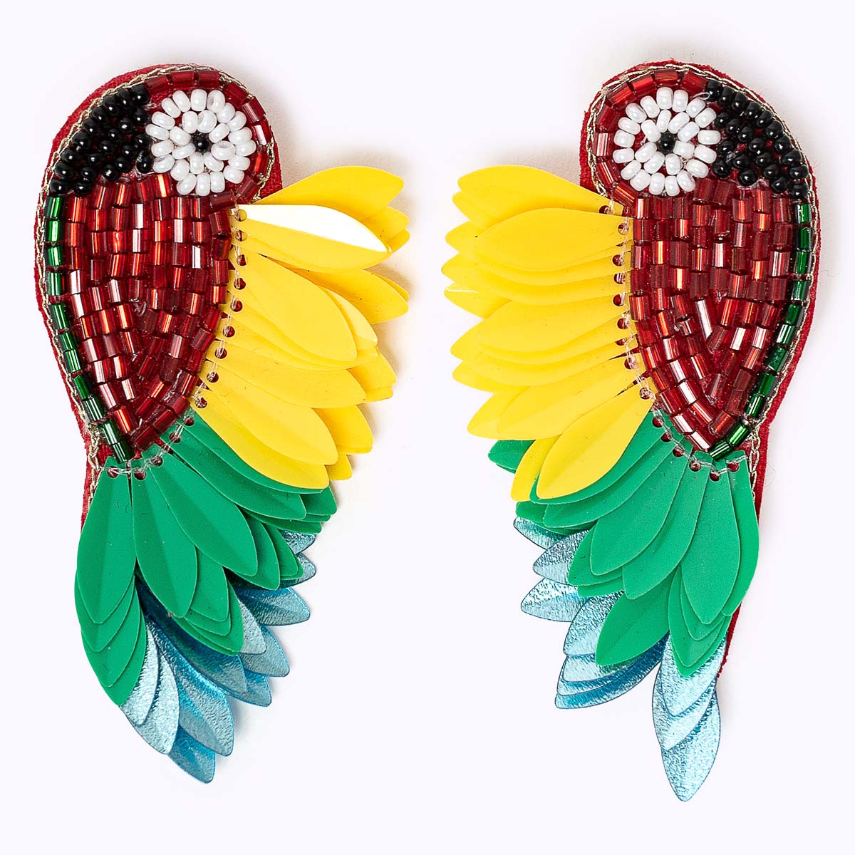 Beaded earrings "Funky Parrot"
