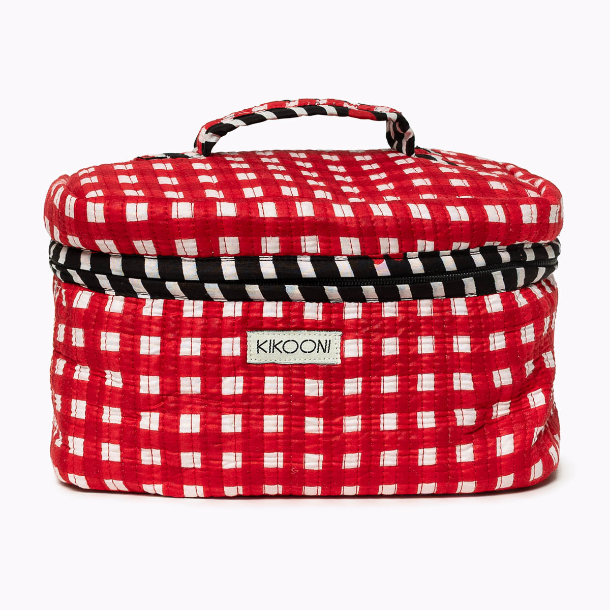 Große Kosmetiktasche  BIG BEAUTY "CHECKS" red