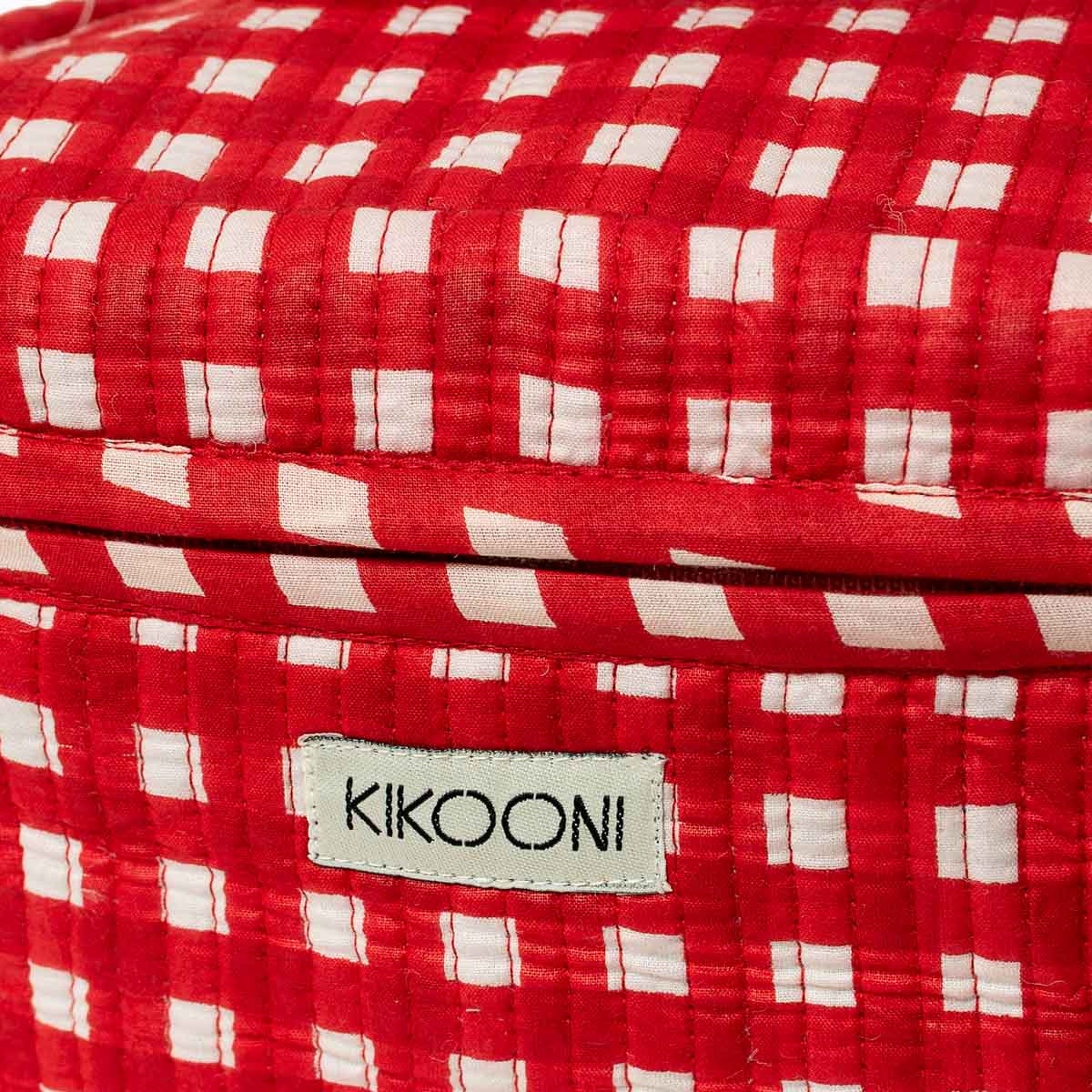 Large cosmetic bag BIG BEAUTY "CHECKS" red