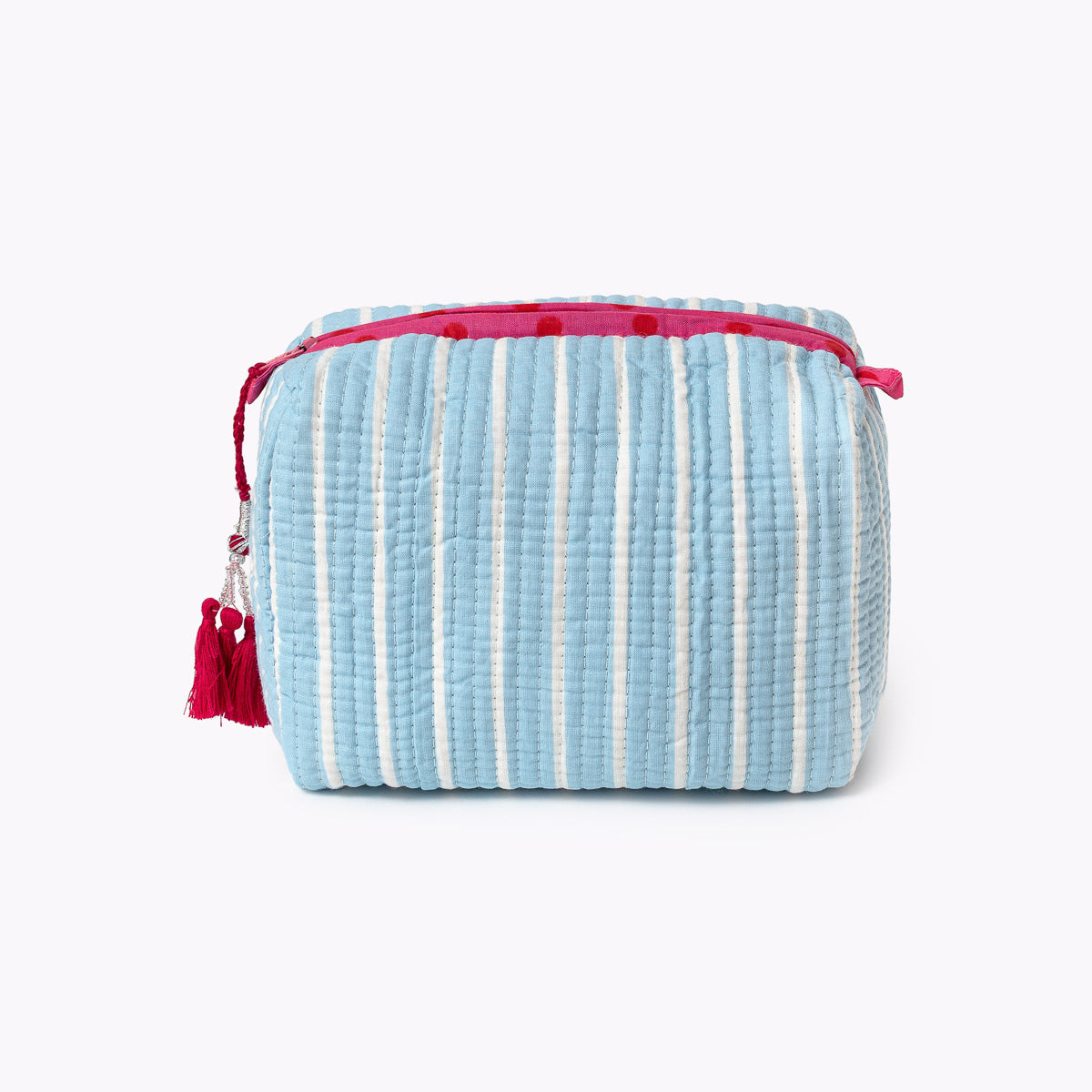 Kleine Kosmetiktasche "Thin Stripes B. Blue"