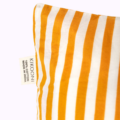 Kissenbezug "Golden Magic"  Stripes  - 100% Baumwolle, handbedruckt