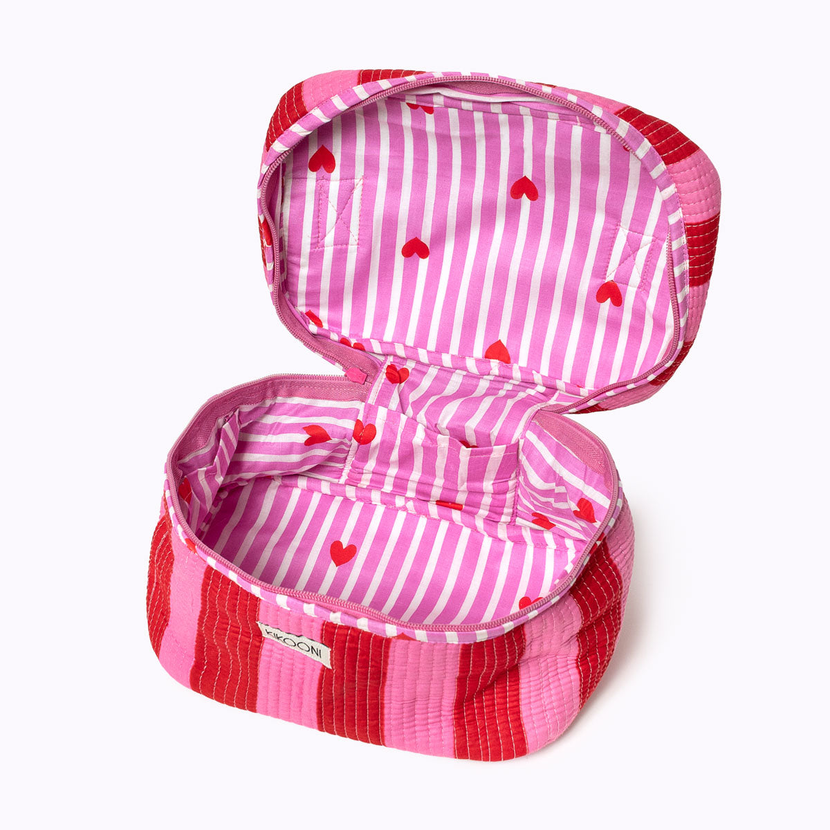 Large cosmetic bag BIG BEAUTY "BOLD STRIPES love"