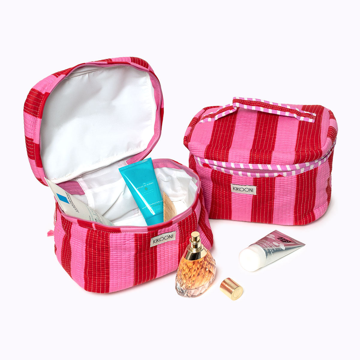 Large cosmetic bag BIG BEAUTY "BOLD STRIPES love"