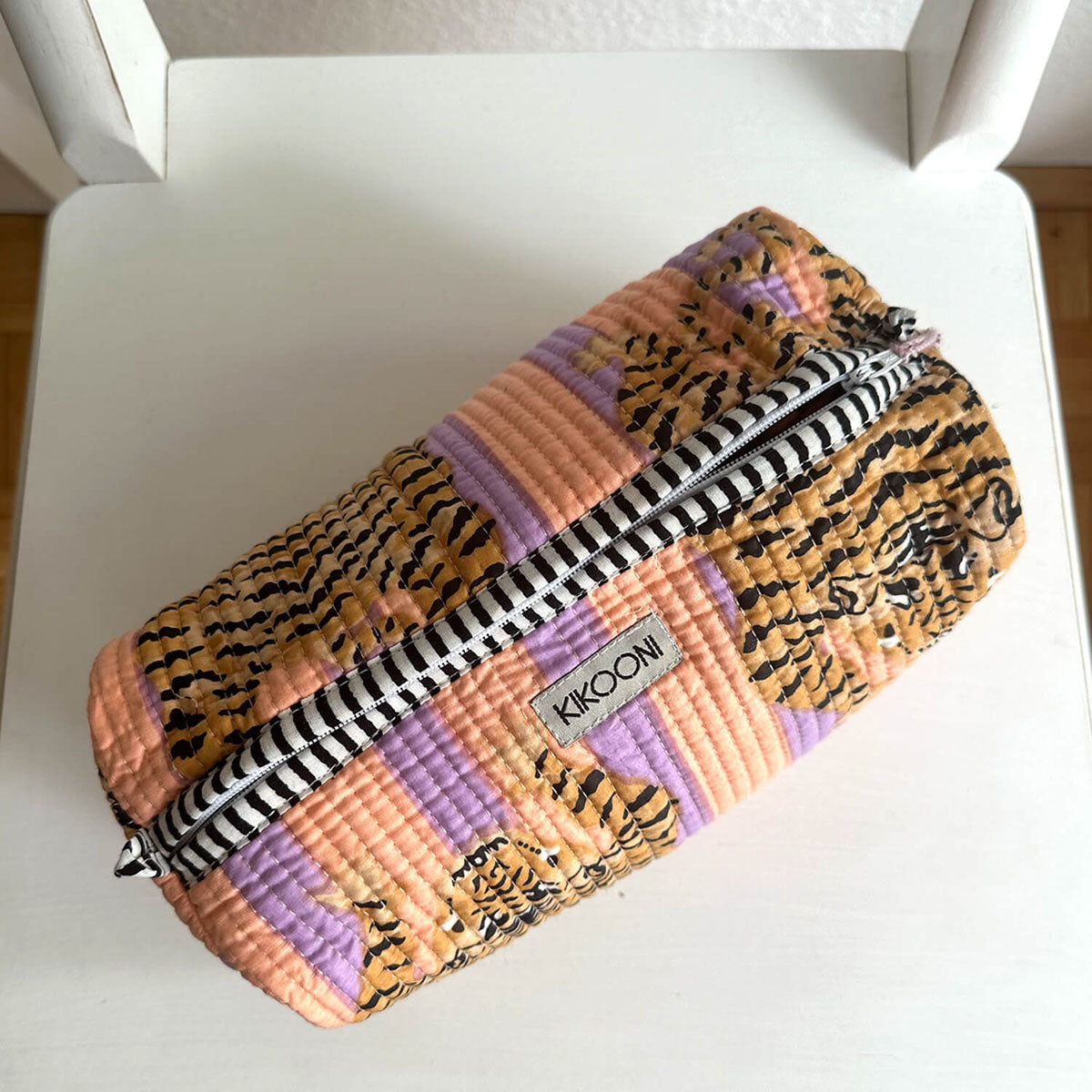 handmade cosmetic bag "Poppy Tiger peach fusion"