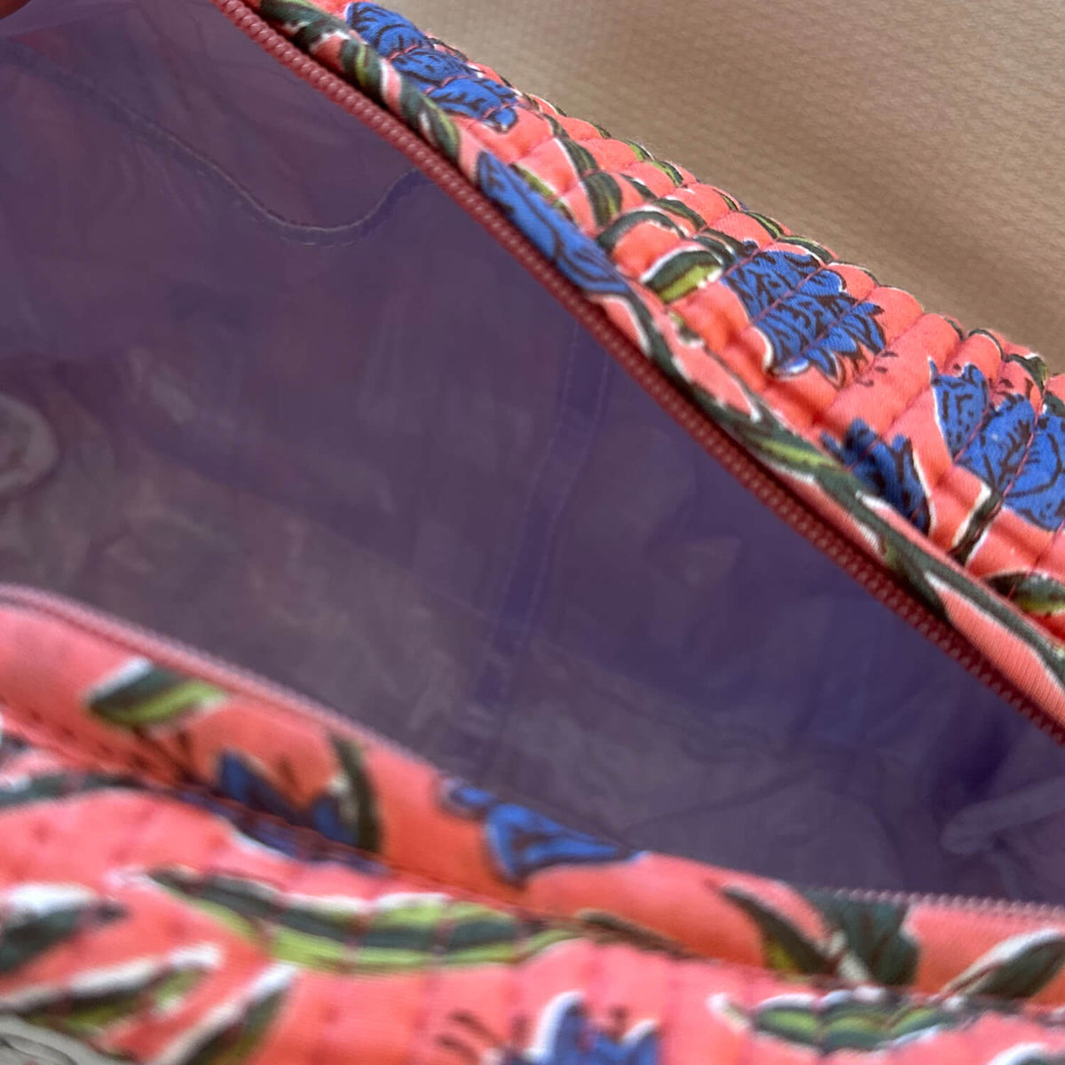 "Blossom Beauty" cosmetic bag - peach