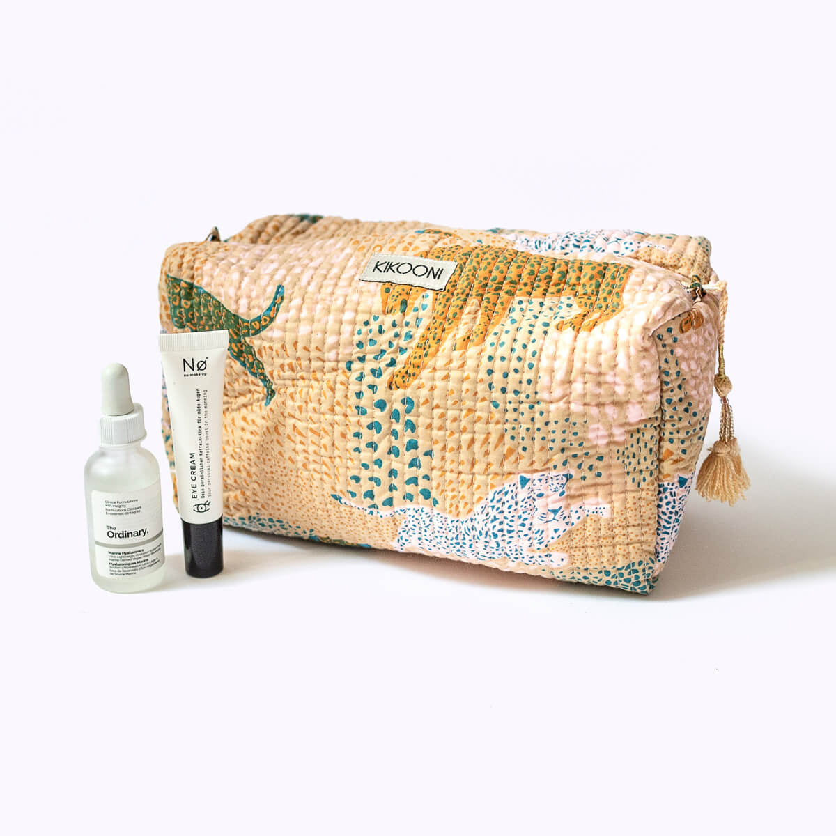 Handmade cosmetic bag "Lucky Leo" - beige