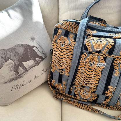 Grosse Reisetasche "Poppy Tiger black"