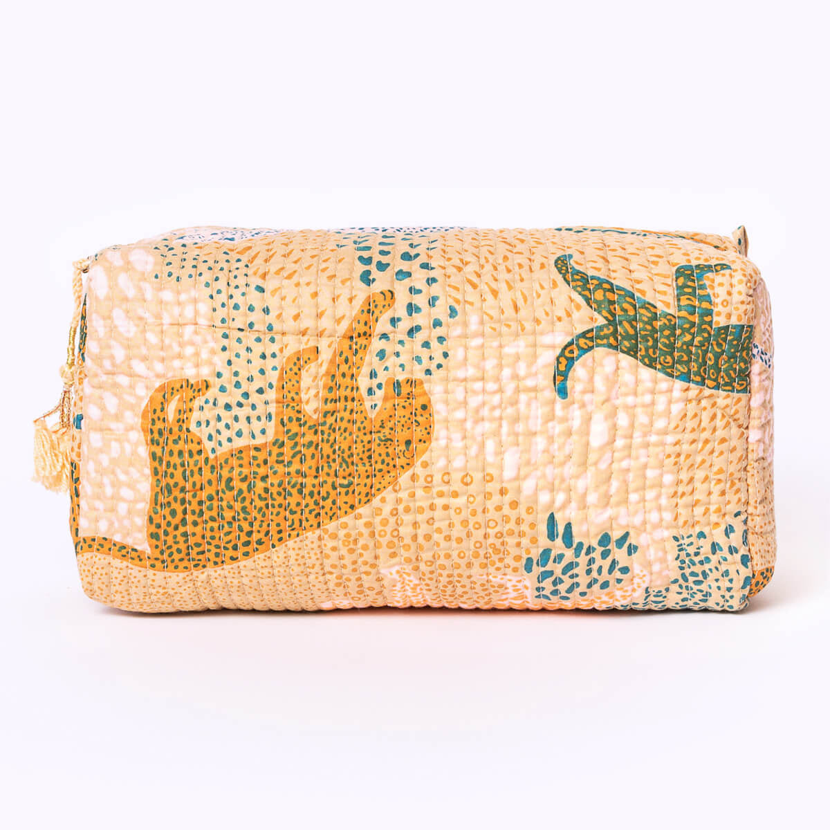Handmade cosmetic bag "Lucky Leo" - beige