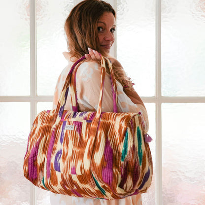 handgemachte Baumwolltasche  "HAPPY IKAT"