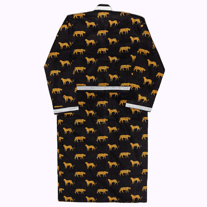 Leichter Baumwoll Kimono "black leopard"