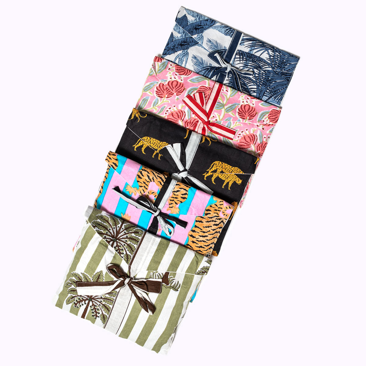 Leichter Baumwoll Kimono "Olive Oasis"