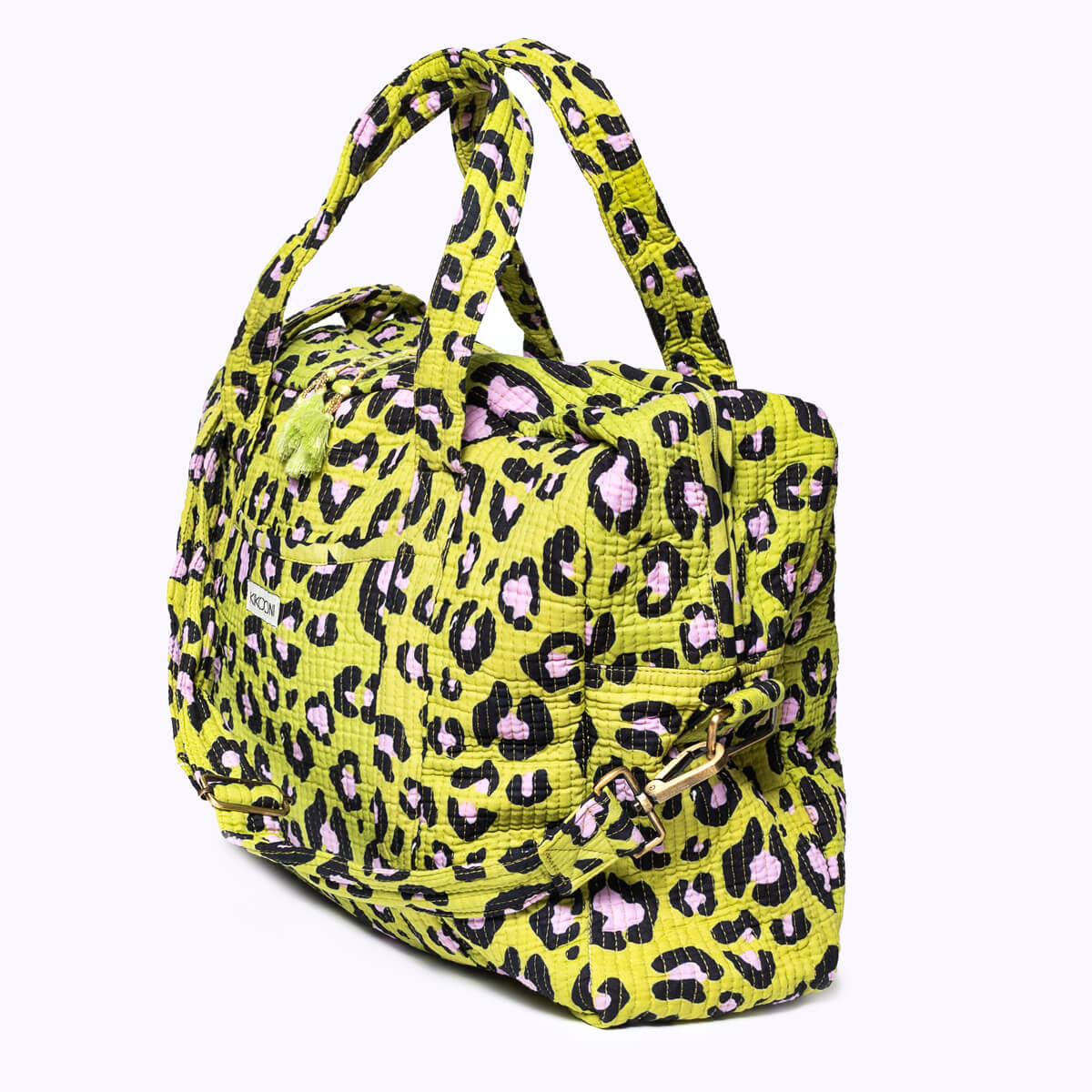 Große Reisetasche "Oh Leo Cosmic green"