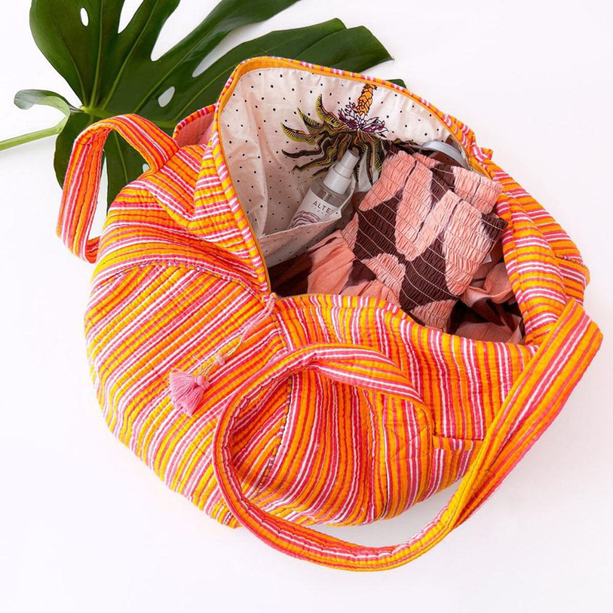 Handgemachte Baumwolltasche  "Stripes"