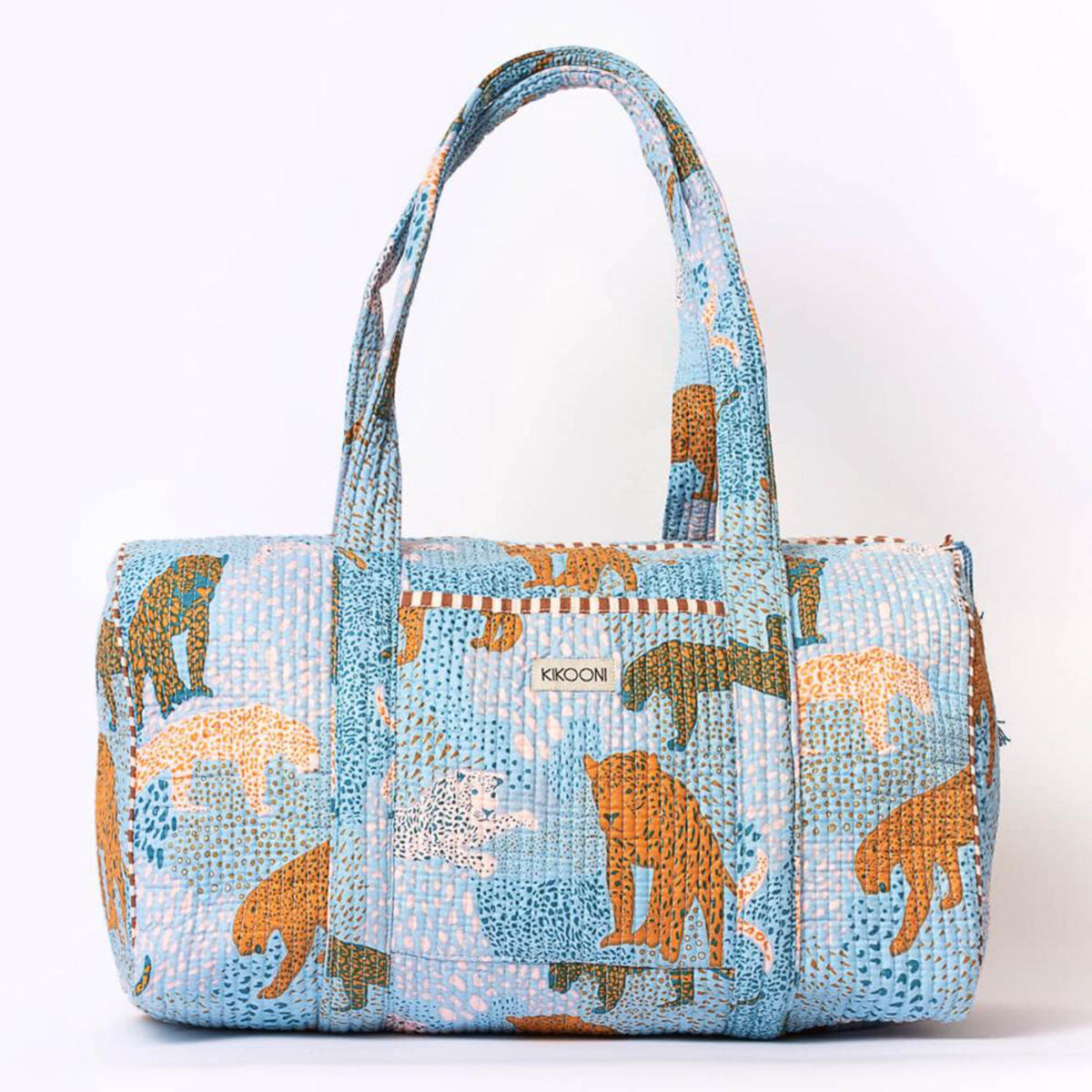 Handgemachte Baumwolltasche "Lucky Leo" blue
