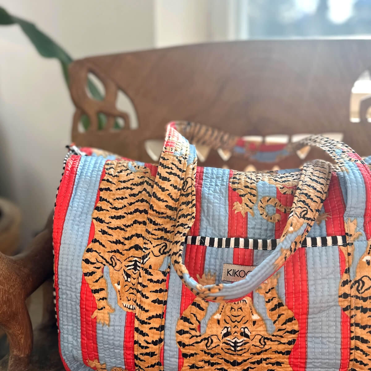 handgemachte Baumwolltasche  "Poppy Tiger FUNKy"