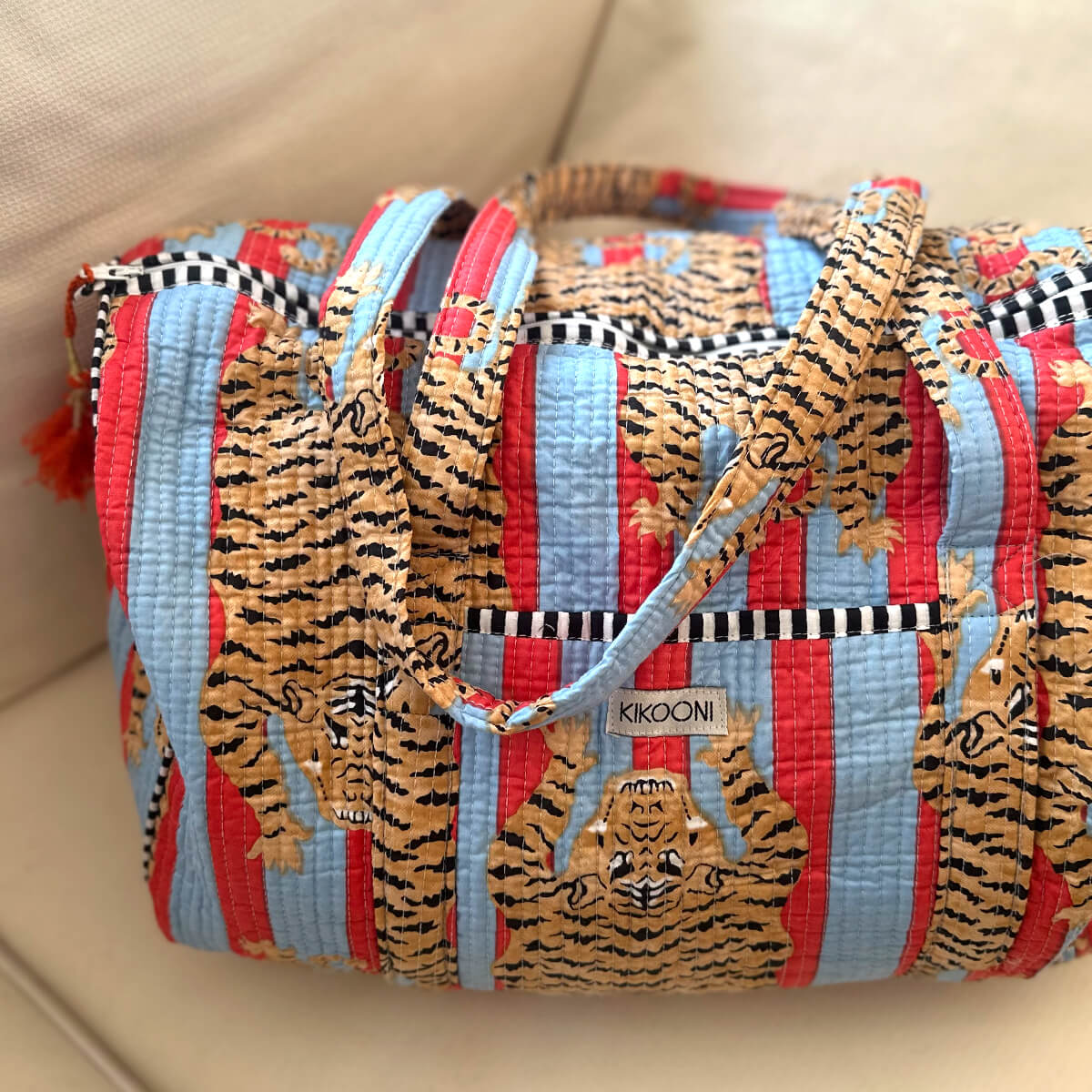 Handmade cotton bag "Poppy Tiger FUNKy"