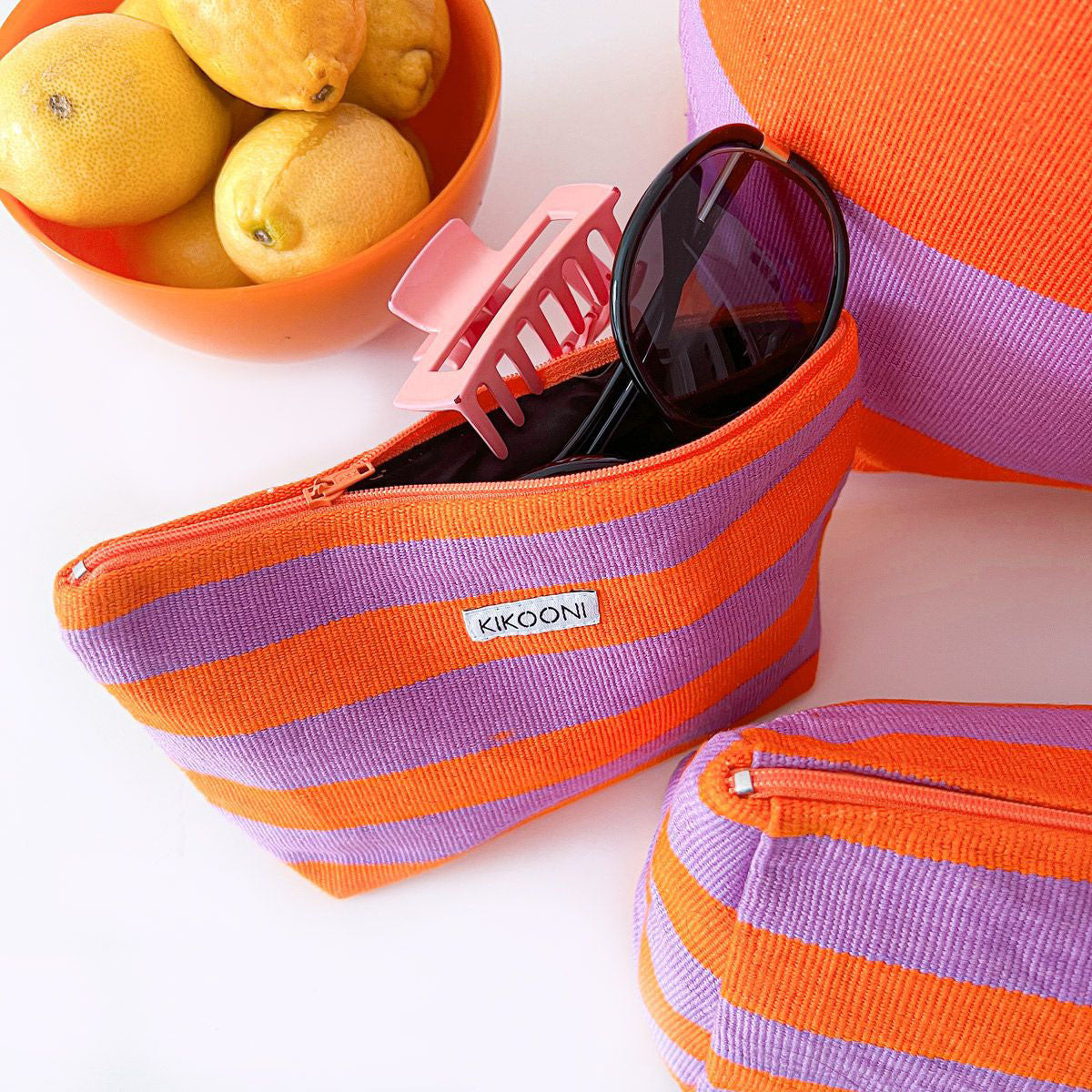 Hand-woven small cosmetic bag "BELEZZA"