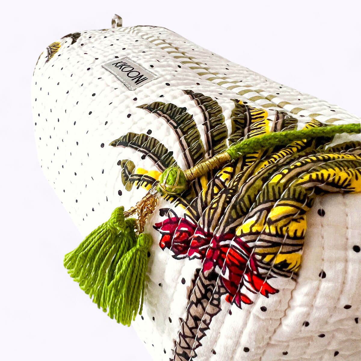 Handgemachte Kosmetiktasche "Palms"