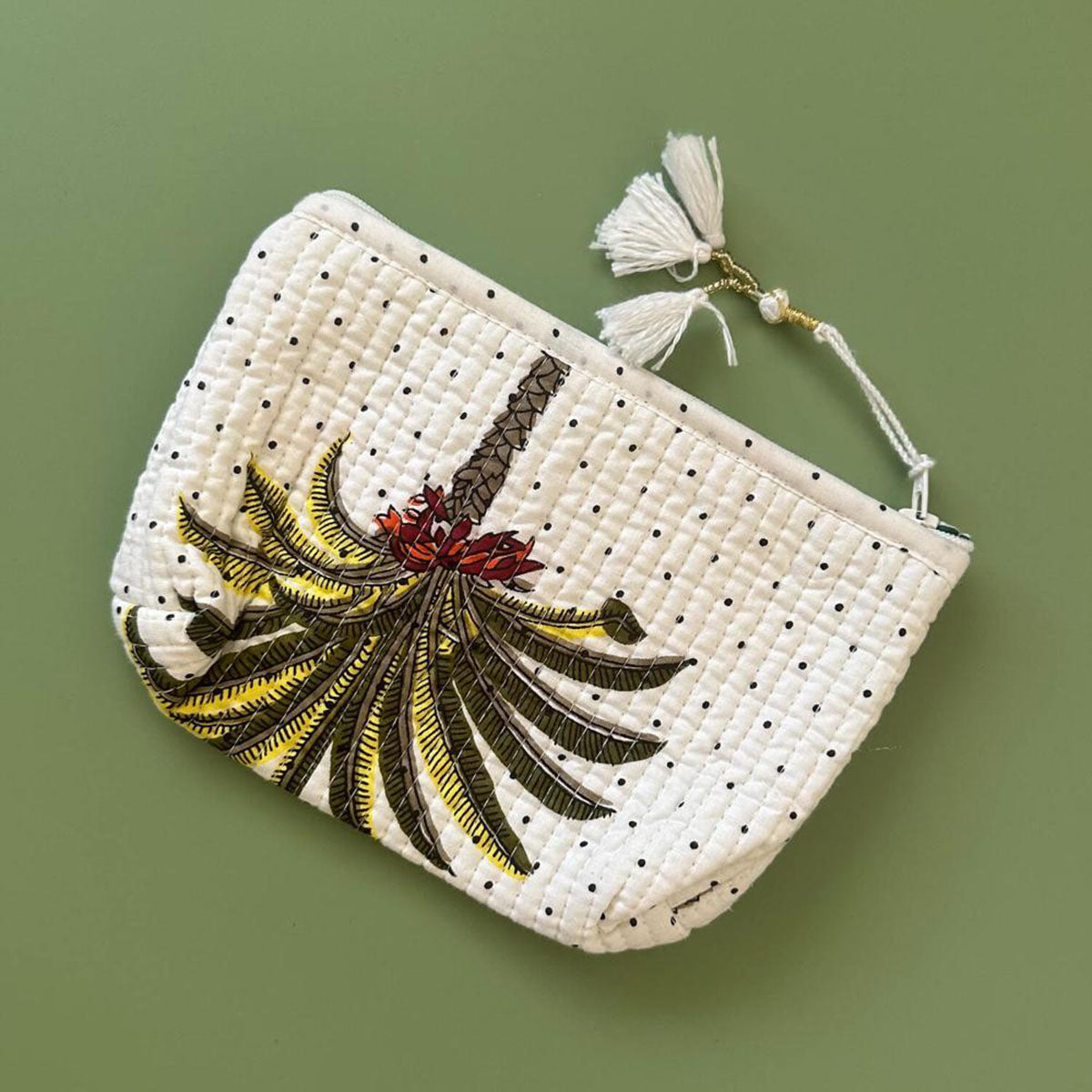 Handmade "Palms" mini bag