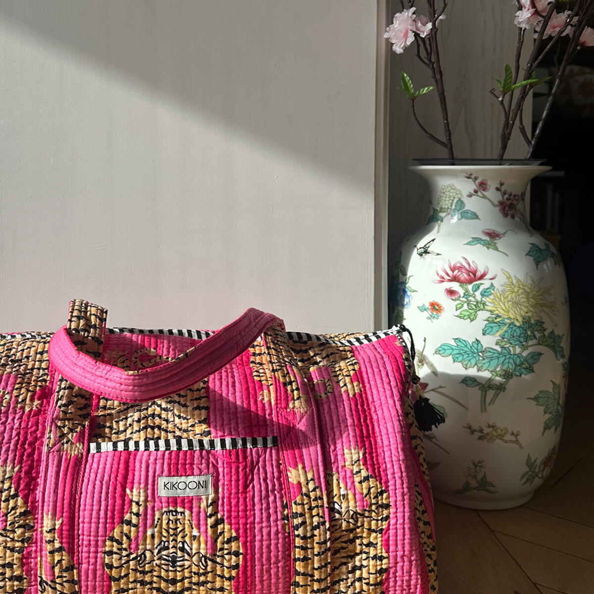 Handgemachte Baumwolltasche  "Poppy Tiger PINK"