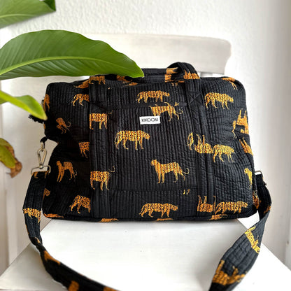 Grosse Reisetasche "black leopard"