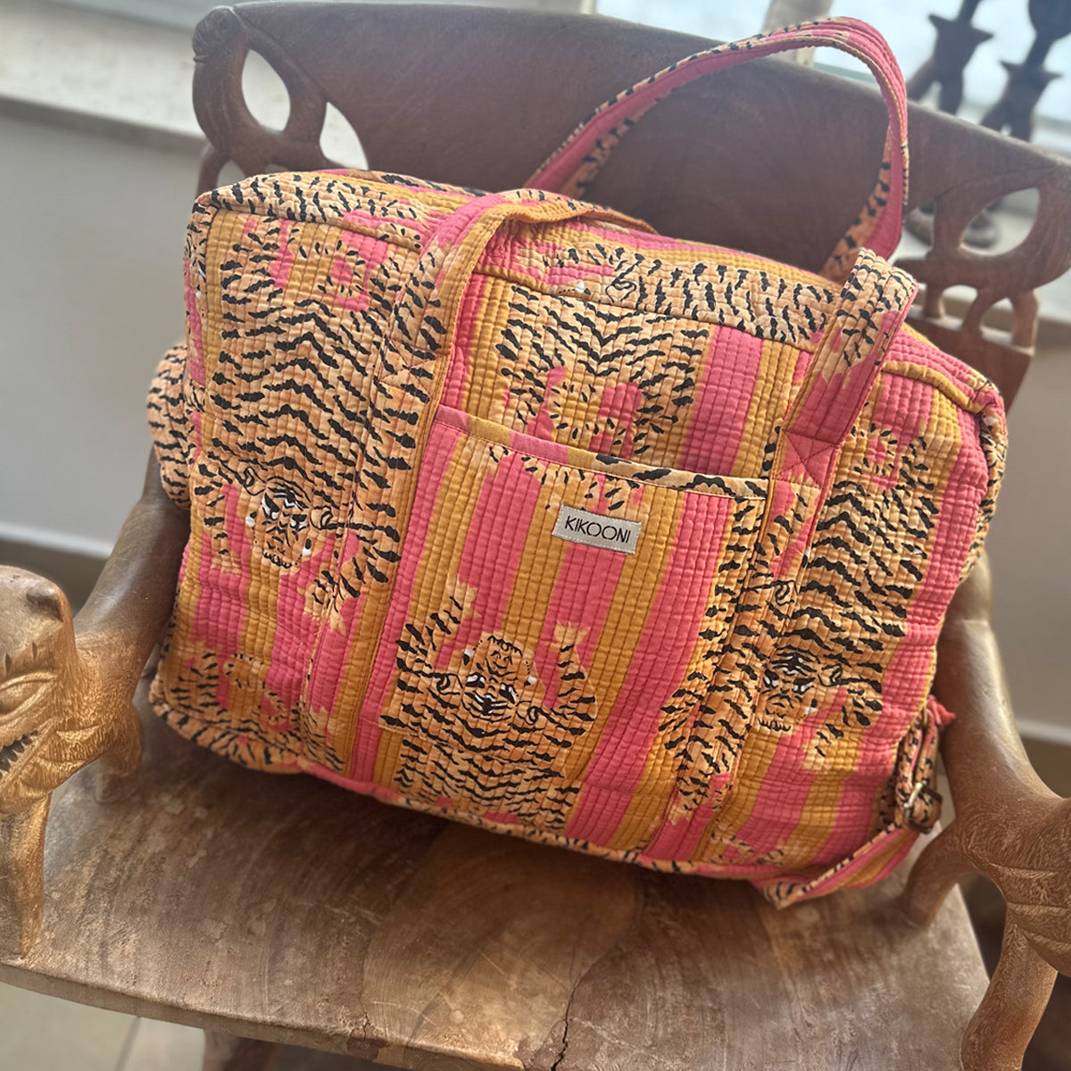 Large travel bag "Poppy Tiger Sunset"