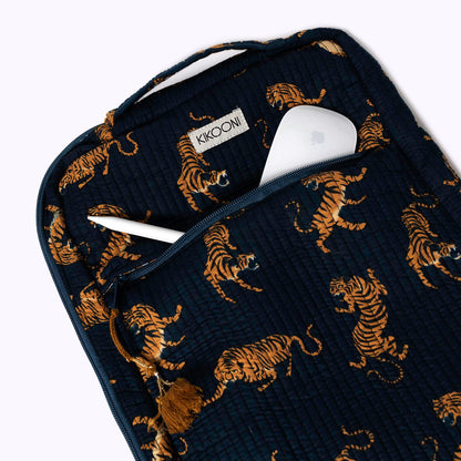 14 " kleine handgemachte Laptoptasche "Midnight Tiger"