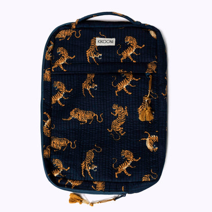 14 " kleine handgemachte Laptoptasche "Midnight Tiger"