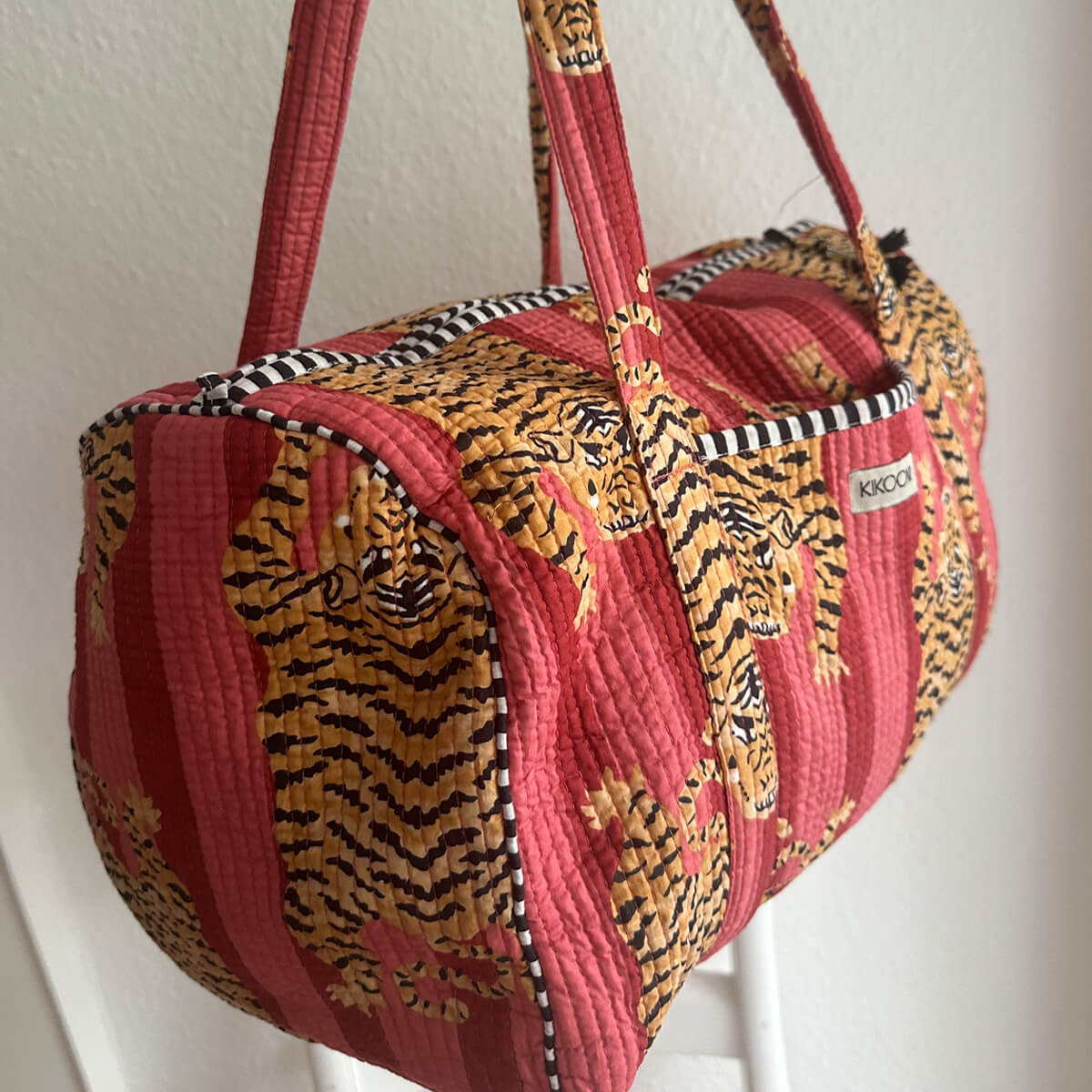 Handmade cotton bag "Poppy Tiger Red"