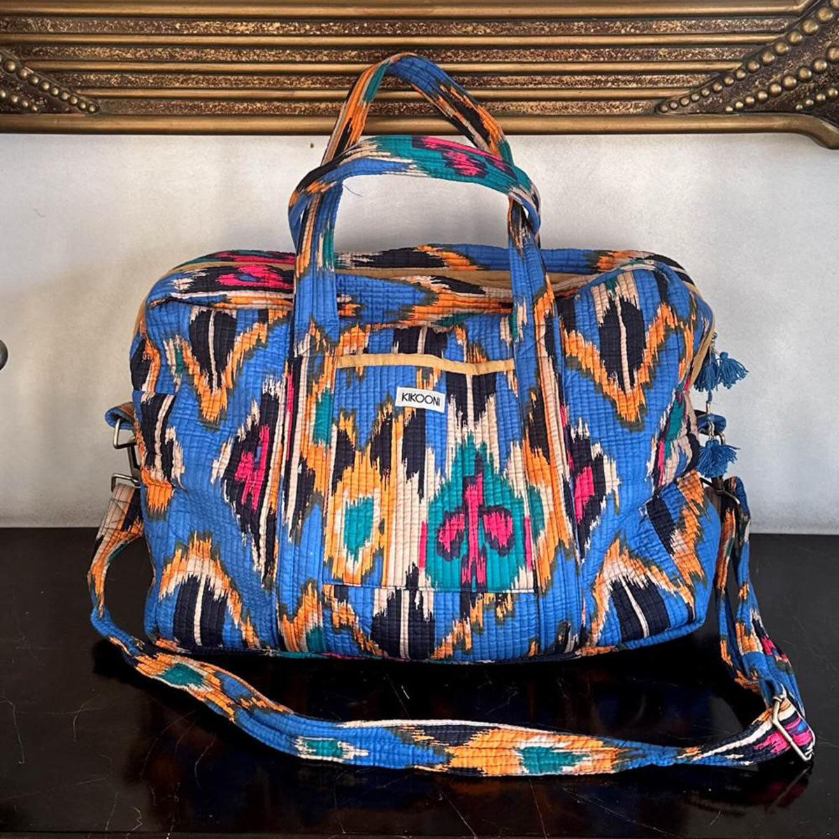 Grosse Reisetasche "BLUE IKAT"