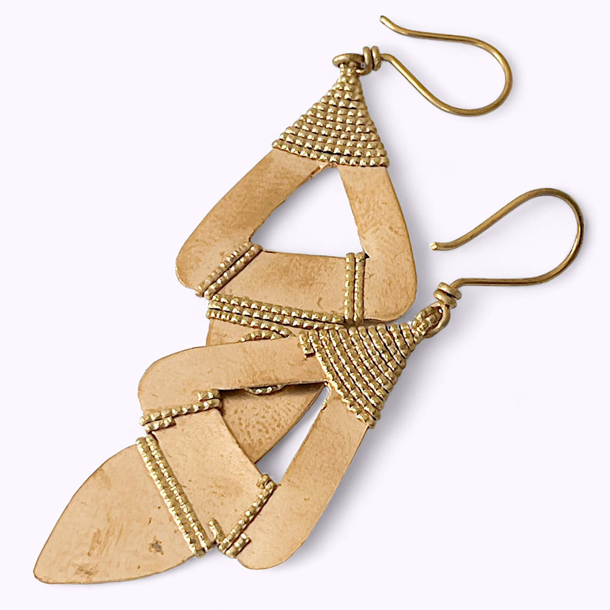 Dokra earrings "brave heart"