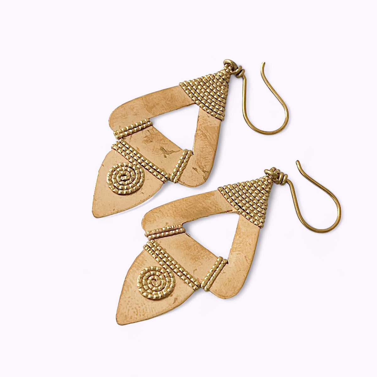 Dokra earrings "brave heart"