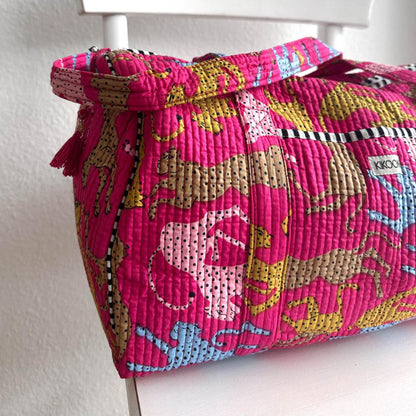 handmade cotton bag "Pink Pardy"