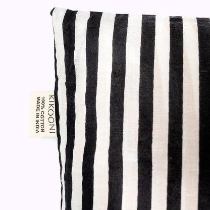 Kissenbezug "Black Magic" Stripes - 100% Baumwolle, handbedruckt