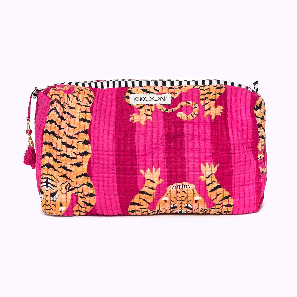 "Poppy Tiger Pink" cosmetic bag