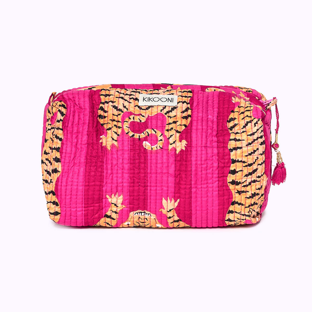 "Poppy Tiger Pink" cosmetic bag