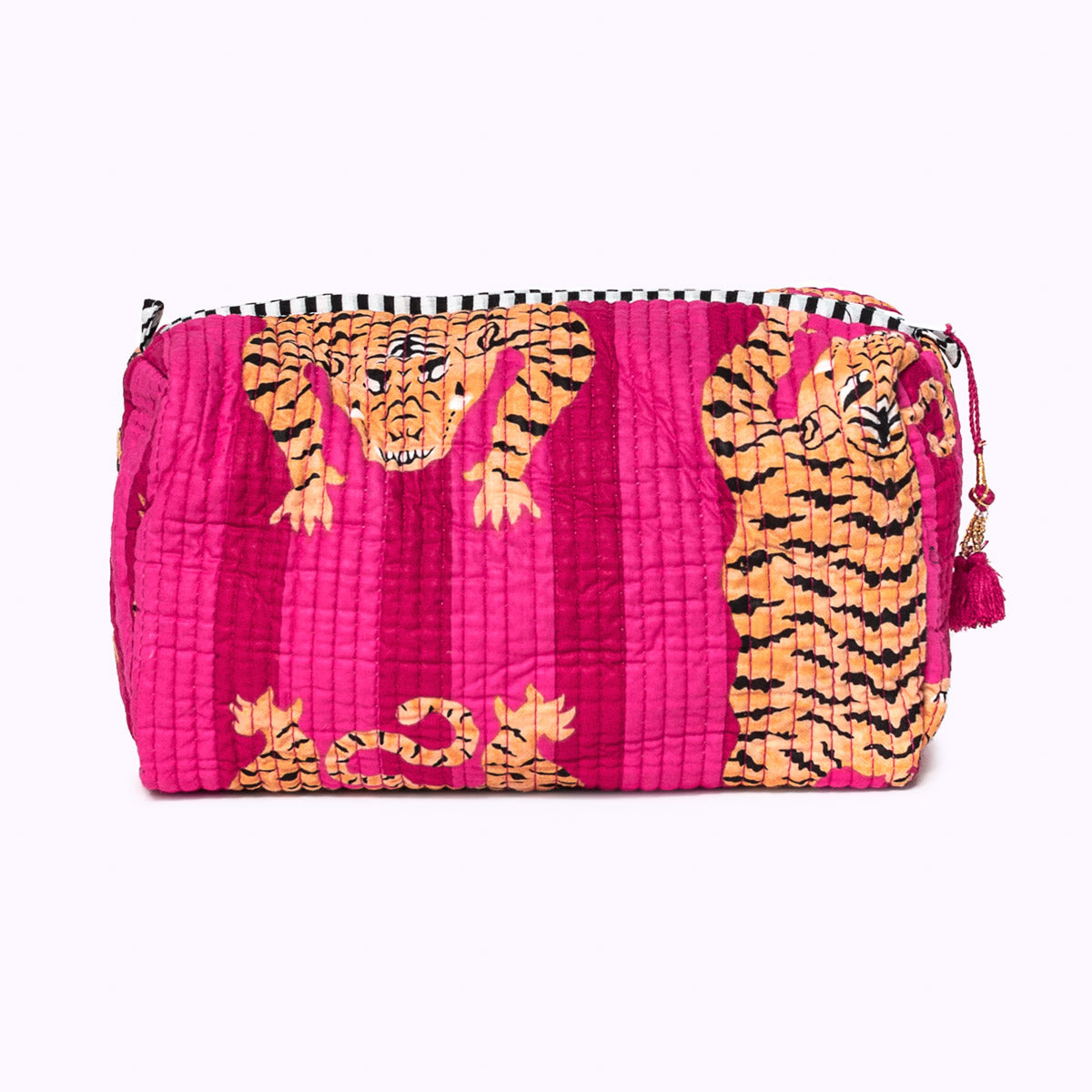 "Poppy Tiger Pink" cosmetic bag