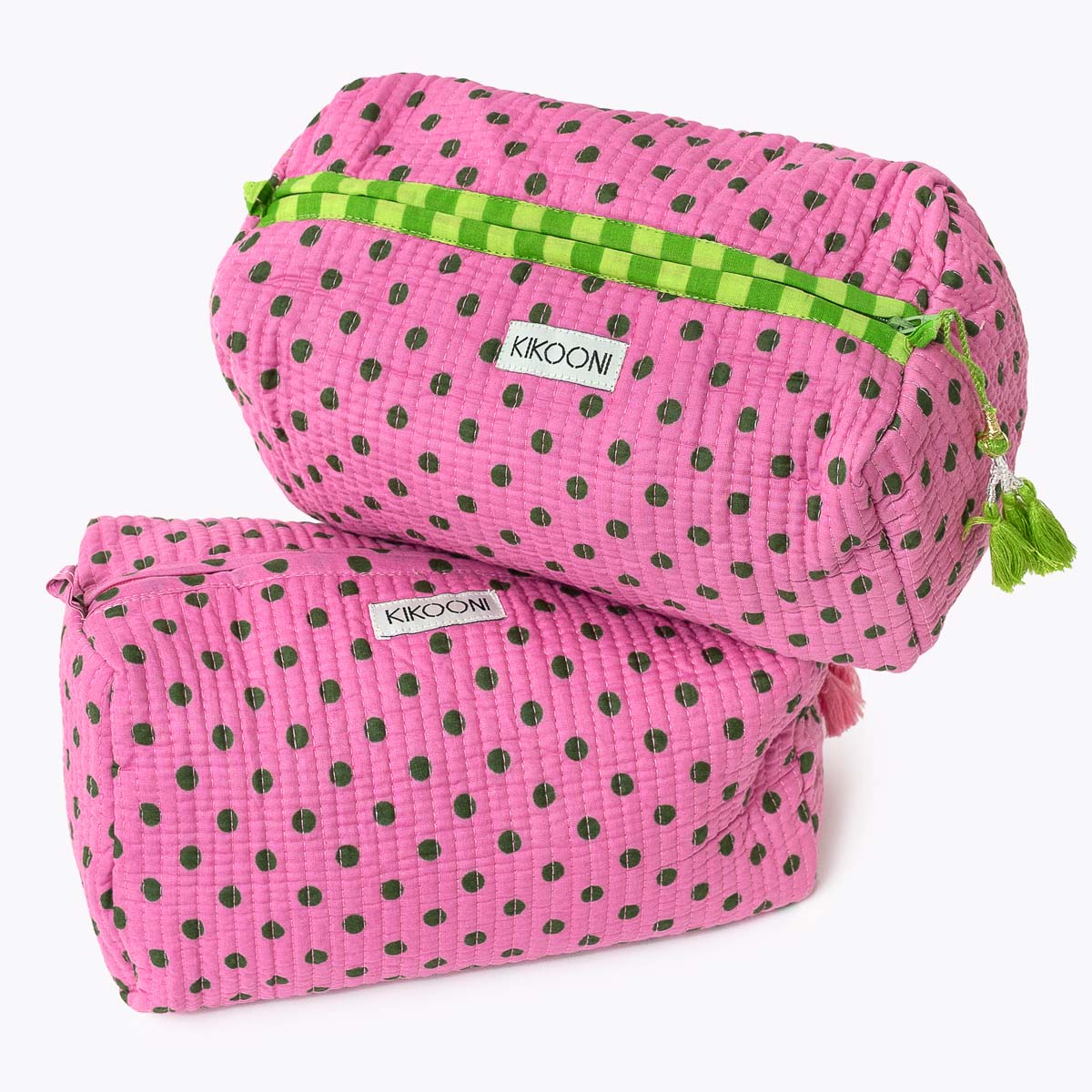 Kosmetiktasche "Dizzy Dots Lime"