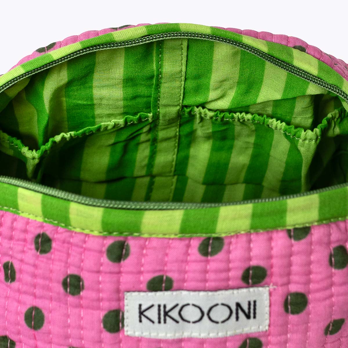 Kosmetiktasche "Dizzy Dots Lime"