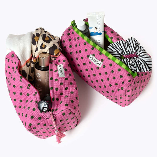 Kosmetiktasche "Dizzy Dots Lime"