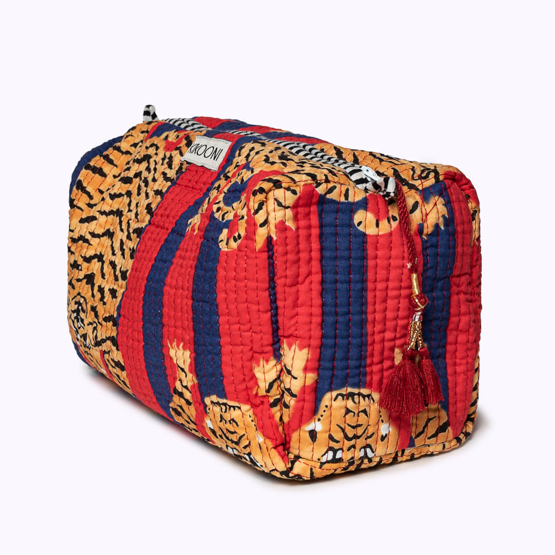 "Poppy Tiger Diva" cosmetic bag