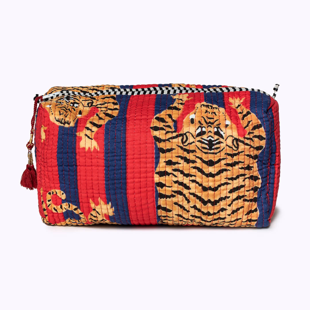 "Poppy Tiger Diva" cosmetic bag