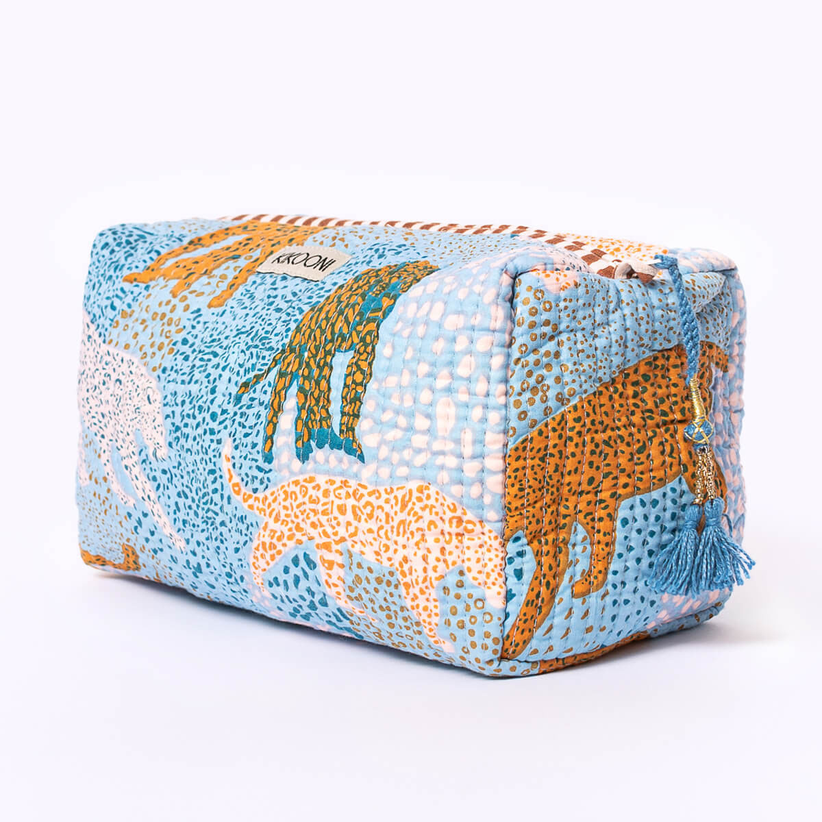Handmade cosmetic bag "Lucky Leo" - blue