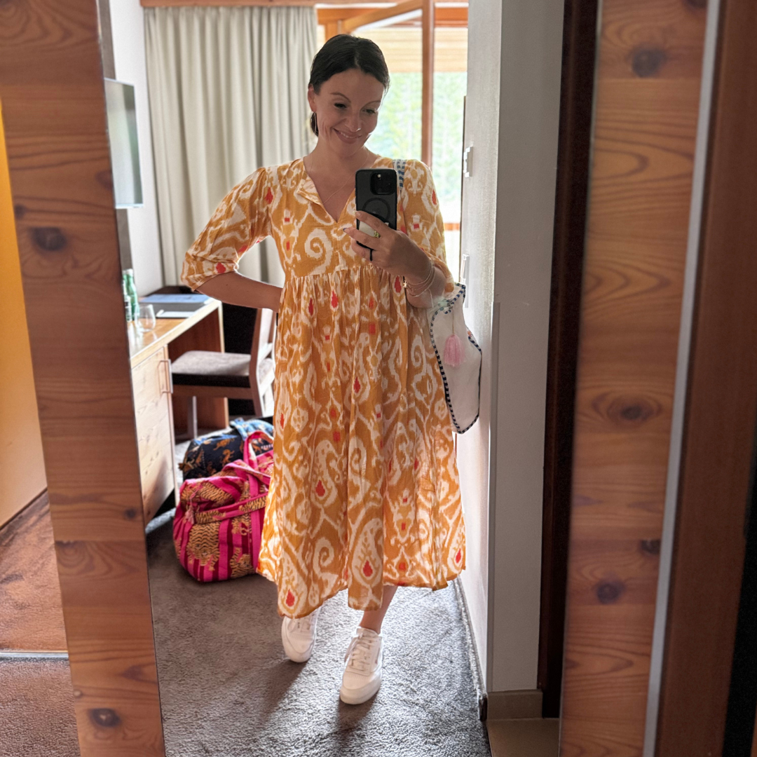 Muse Dress "Ochre Paisley"